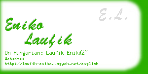 eniko laufik business card